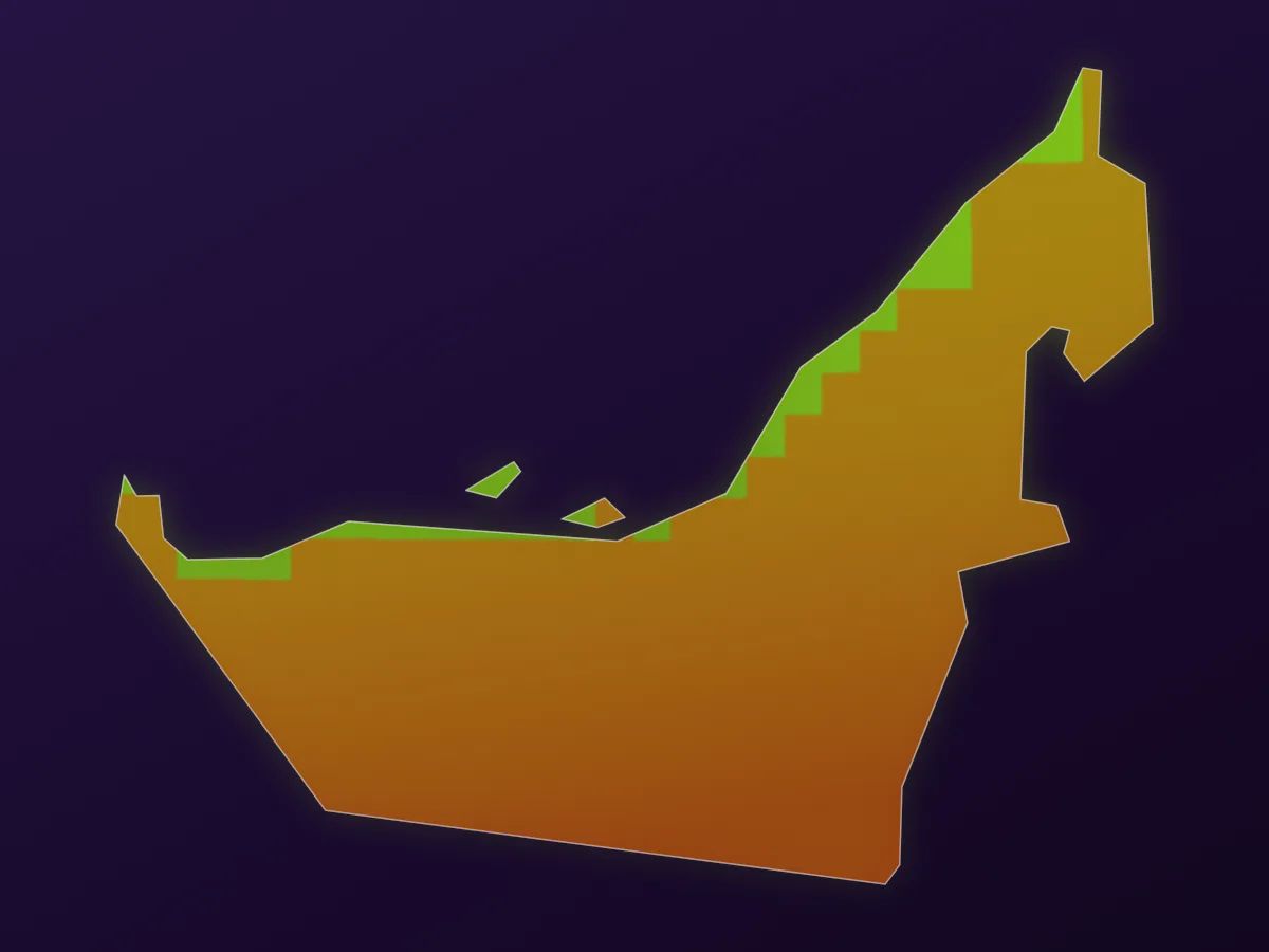 Map of United Arab Emirates
