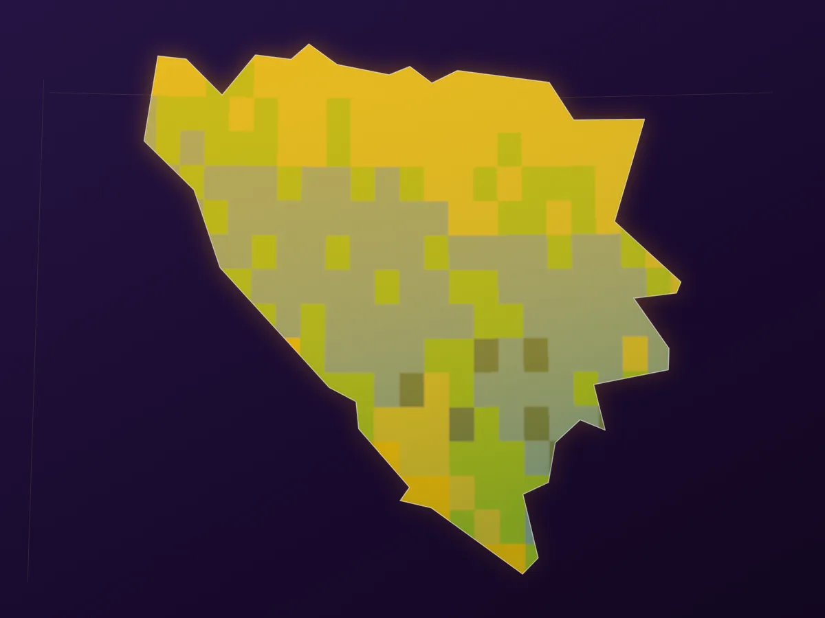 Map of Bosnia and Herz.