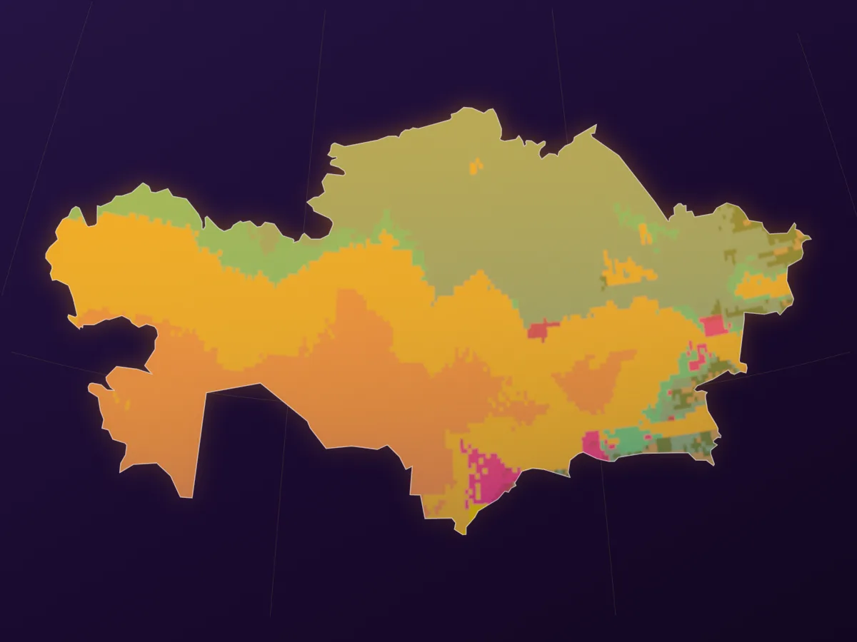 Map of Kazakhstan