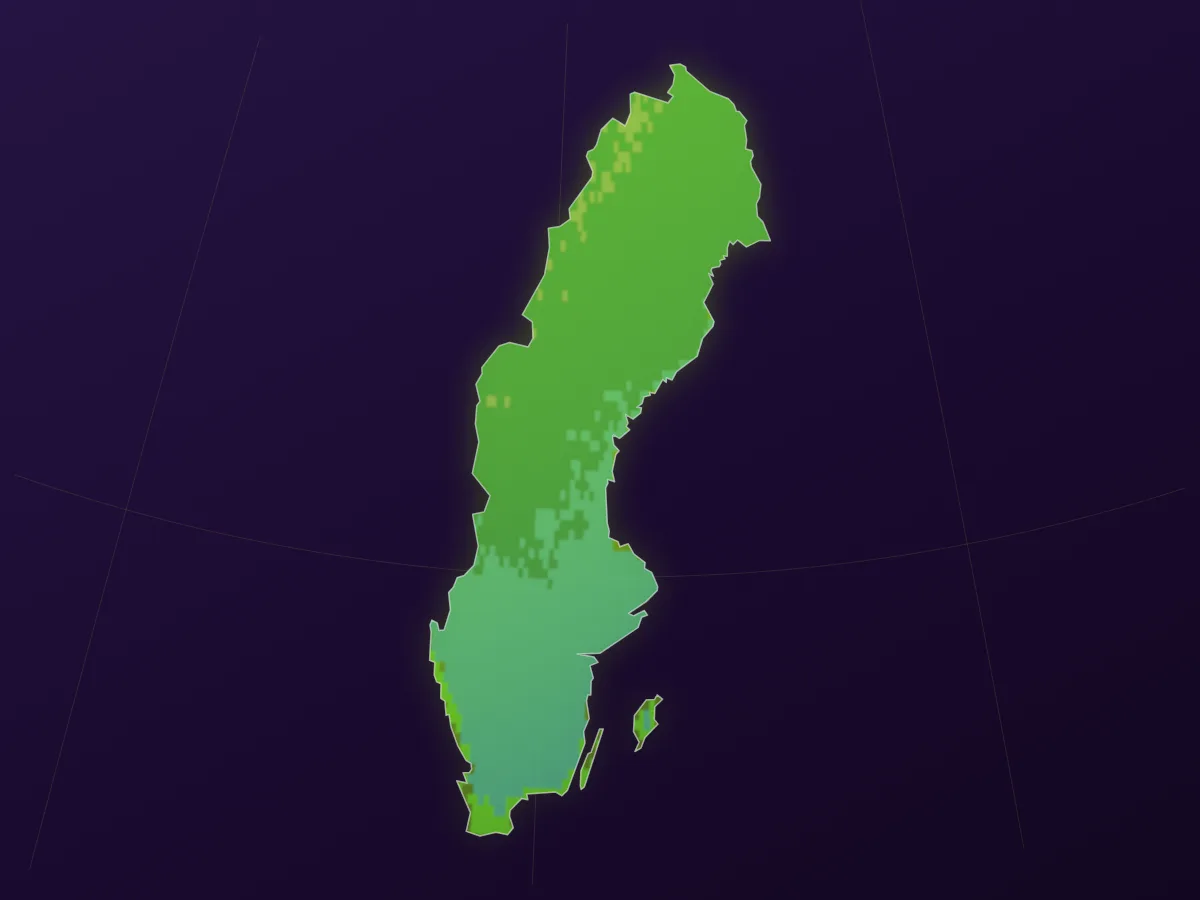 Mapa kraju Szwecja